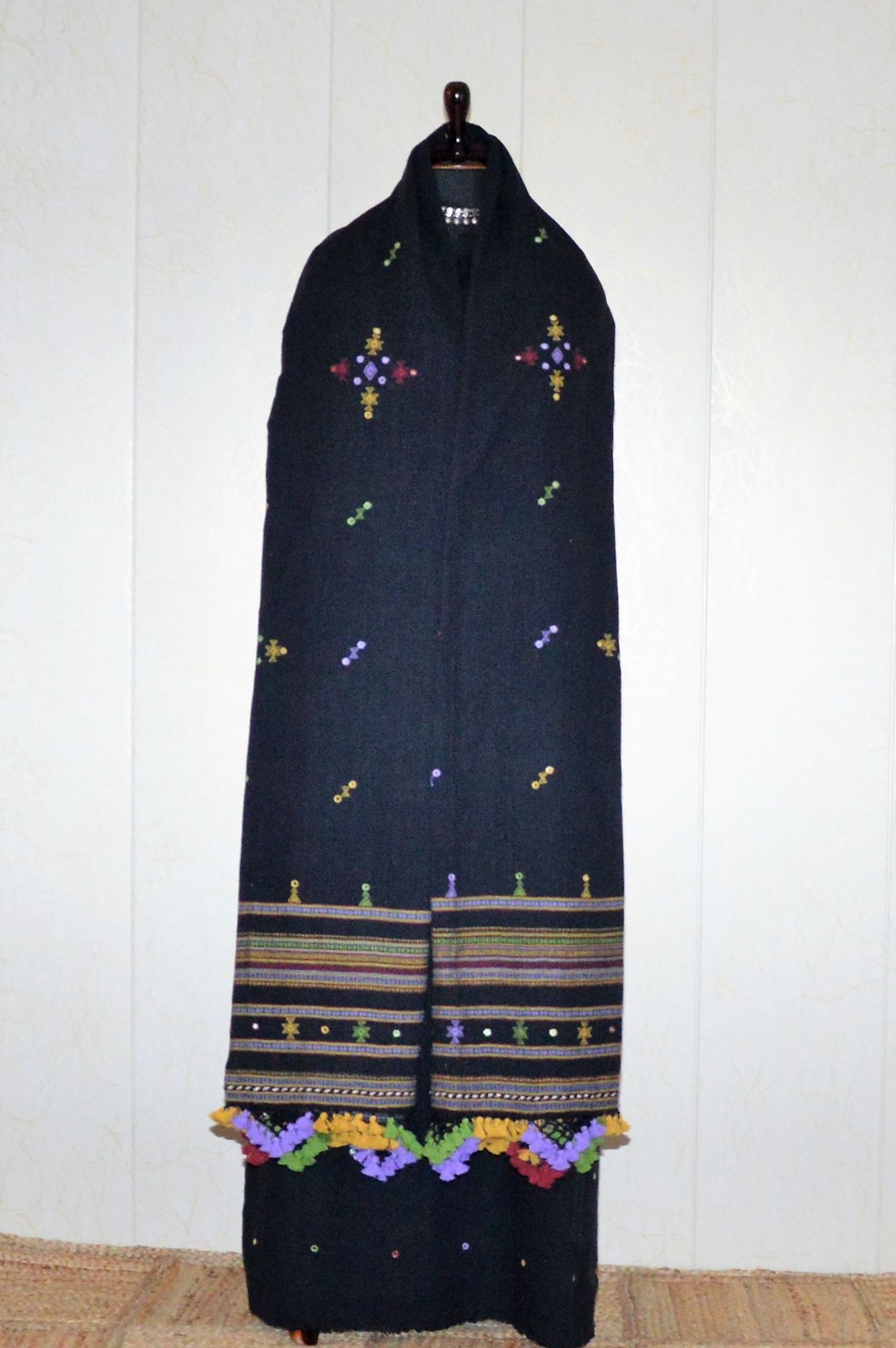 Black Kala Cotton Bhujodi Dupatta