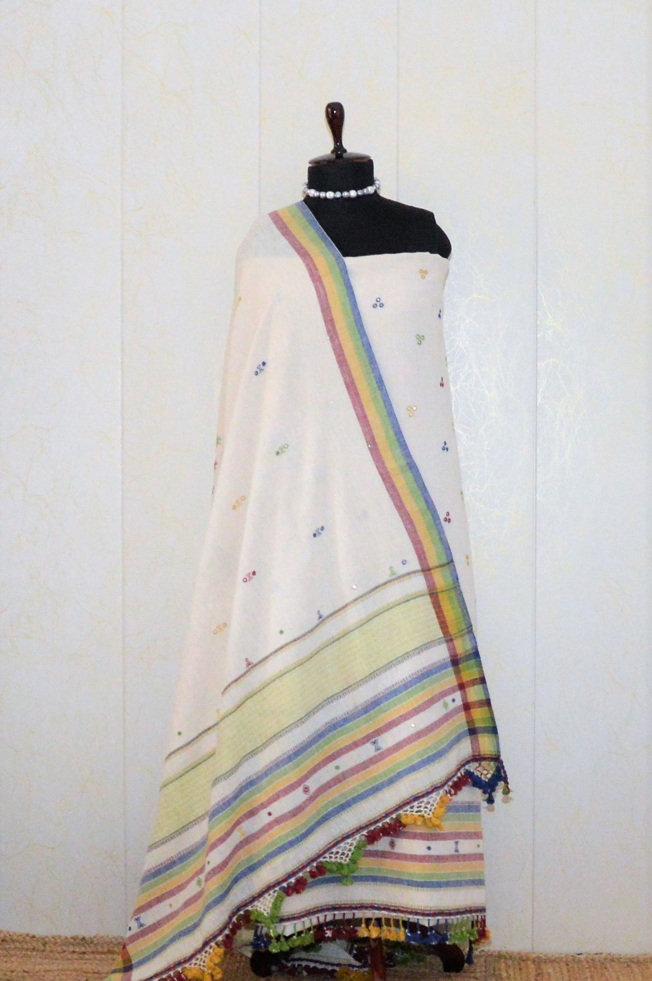 Off White Kala Cotton Bhujodi Suit
