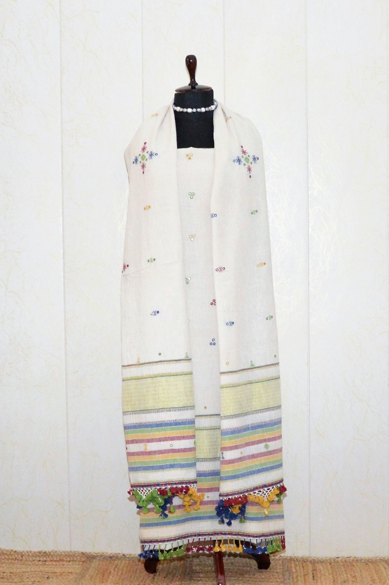 Off White Kala Cotton Bhujodi Suit