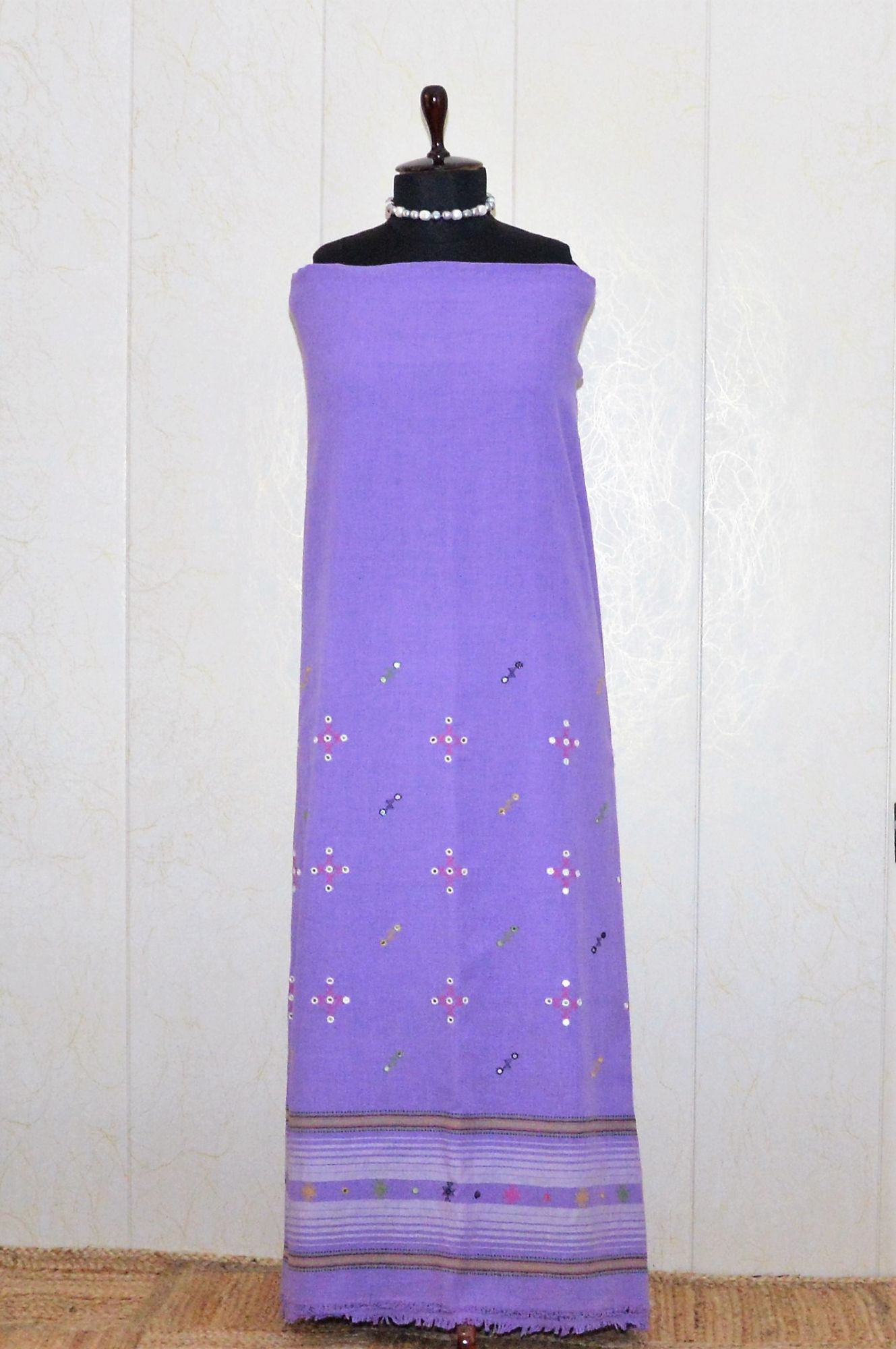 Lavender Kala Cotton Bhujodi Suit