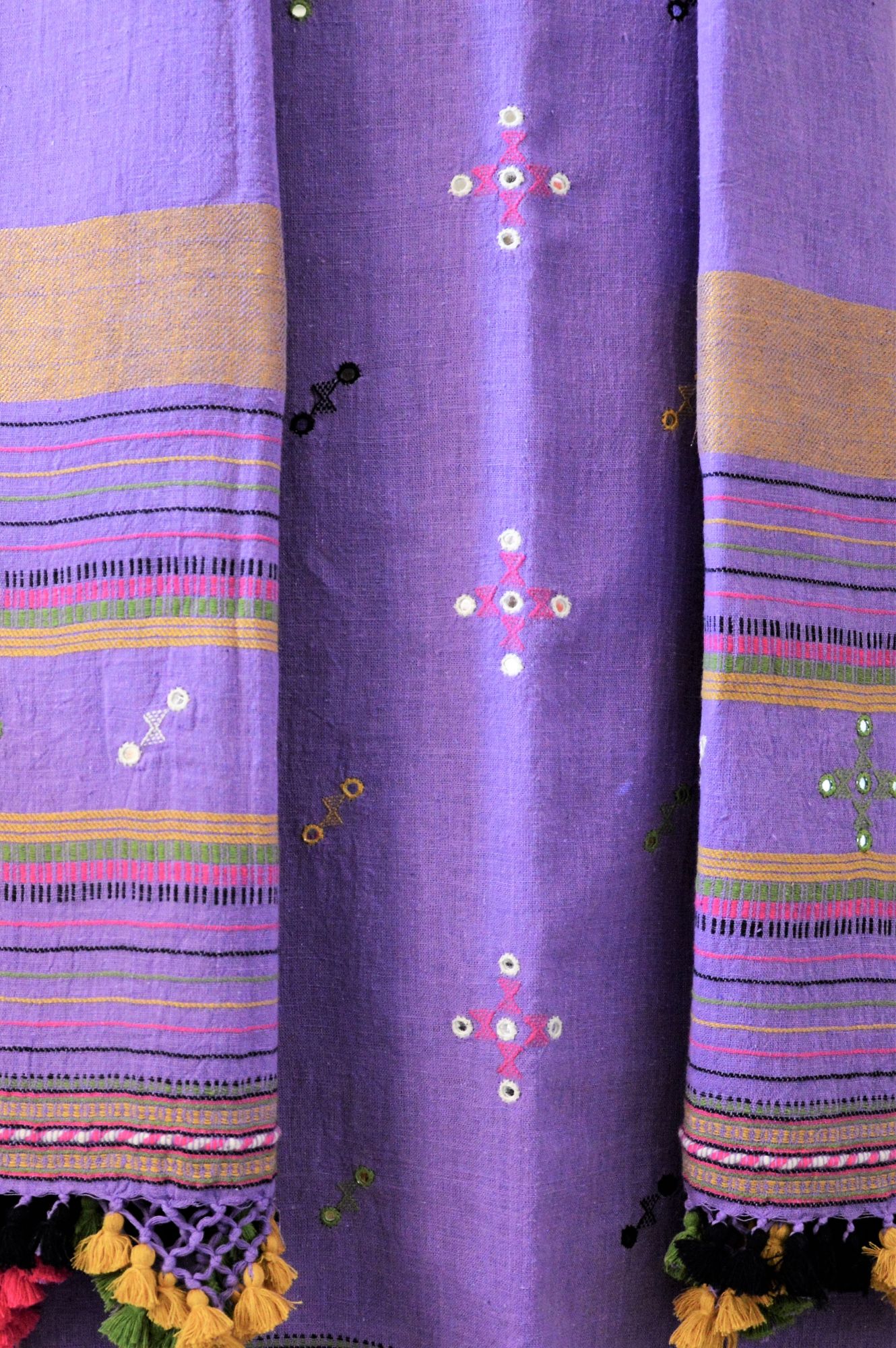 Lavender Kala Cotton Bhujodi Suit