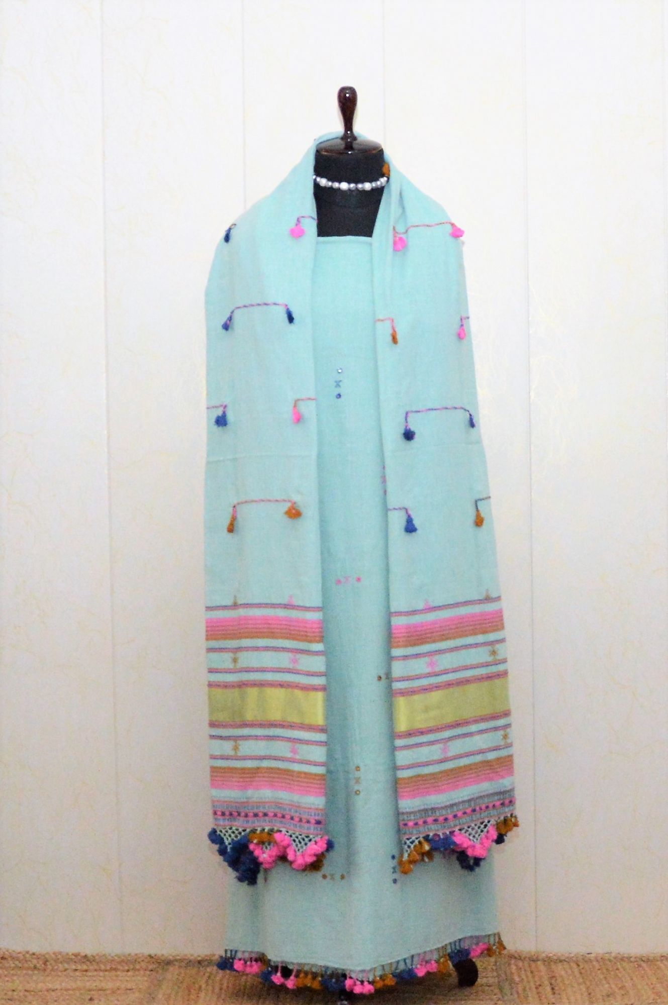 Blue Kala Cotton Bhujodi Suit