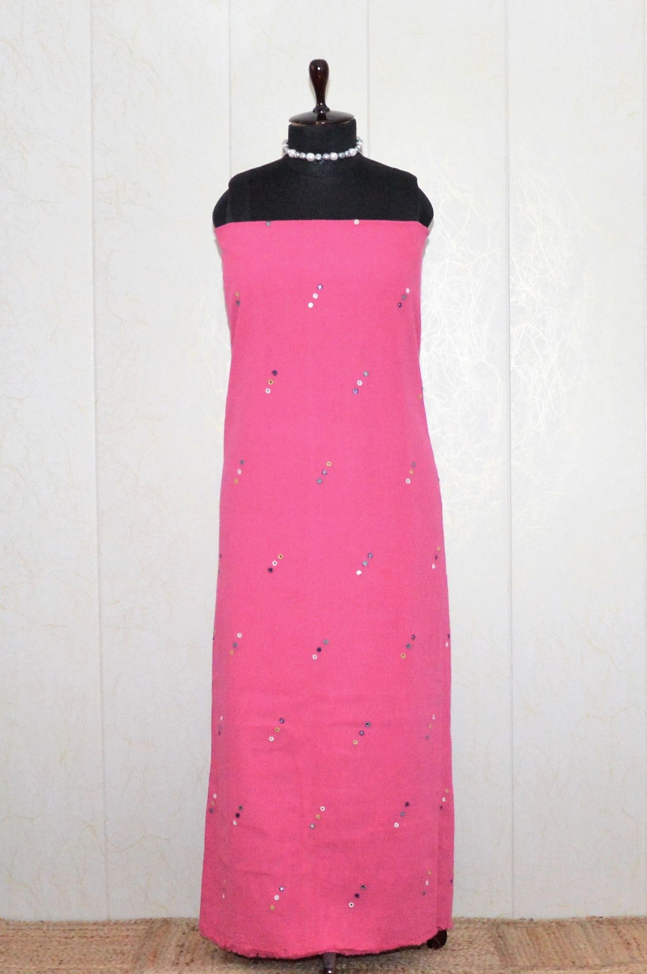 Pink Kala Cotton Bhujodi Suit