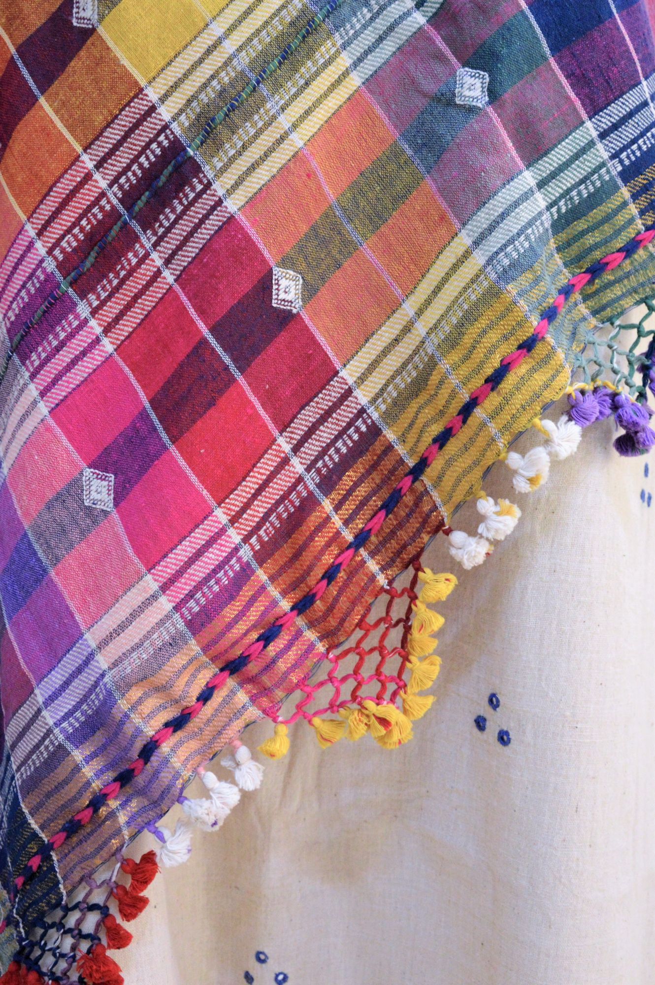 Off White Multicolored Kala Cotton Bhujodi Suit