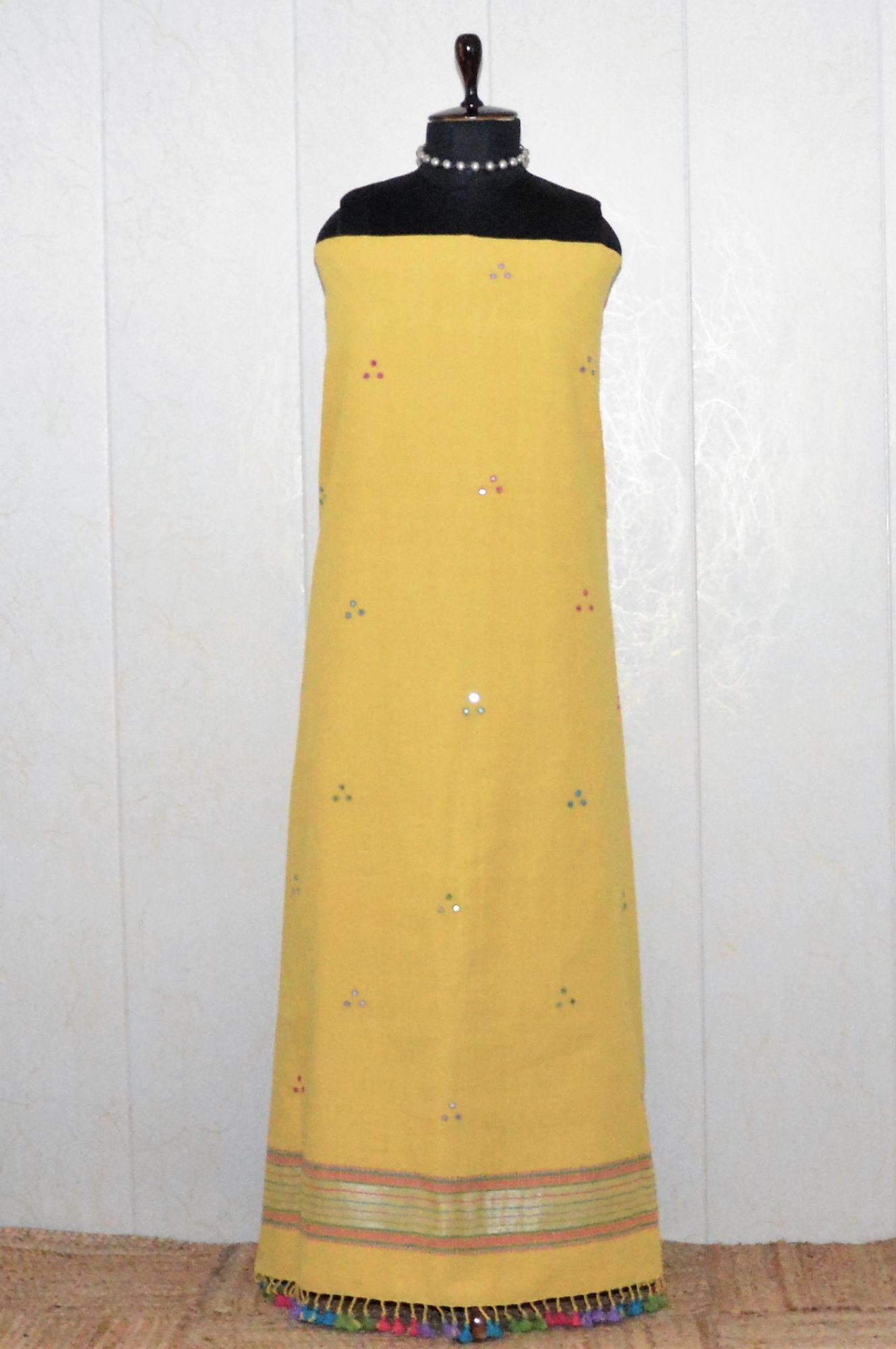 Yellow Kala Cotton Bhujodi Suit