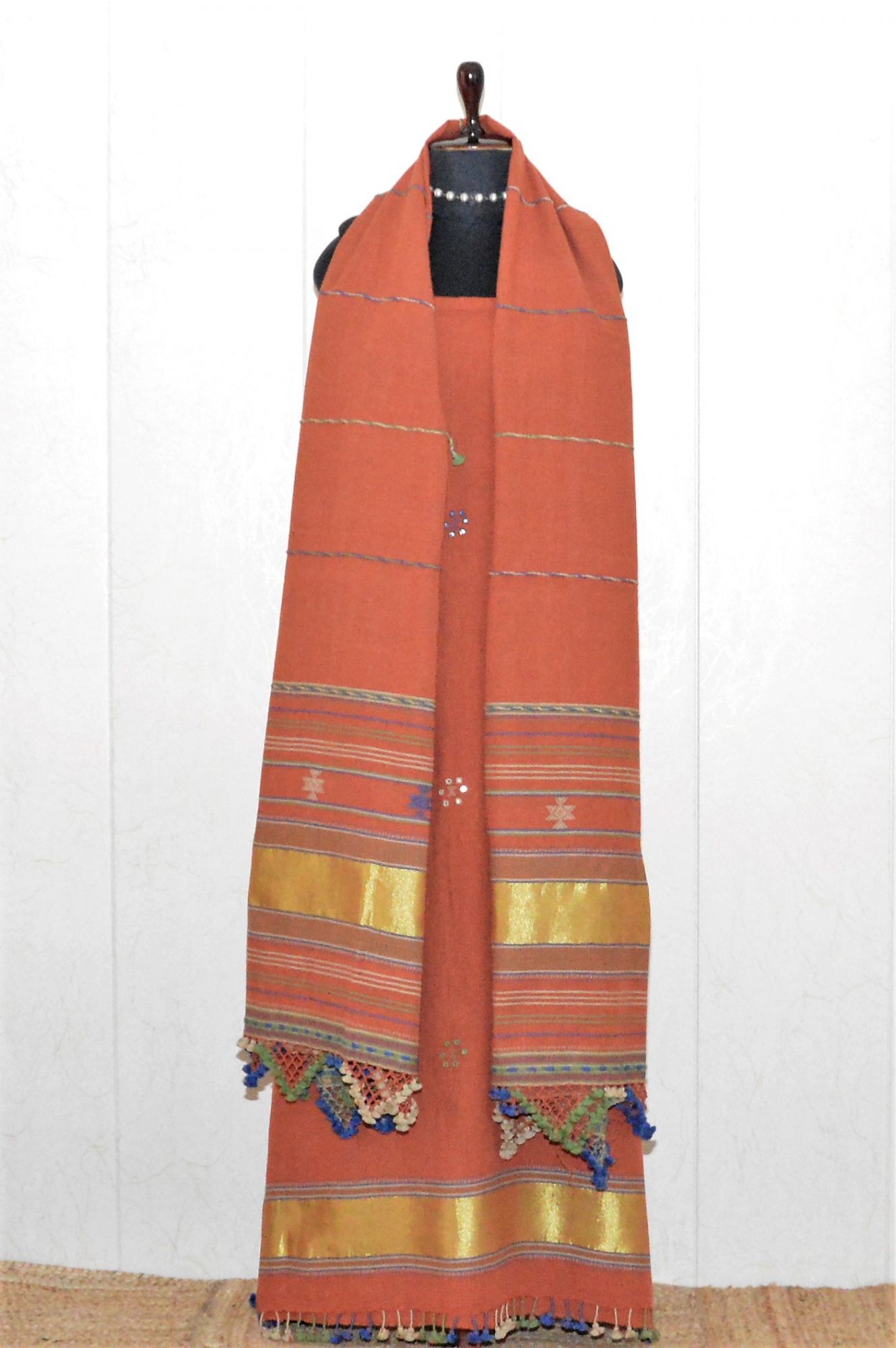 Rust Kala Cotton Bhujodi Suit