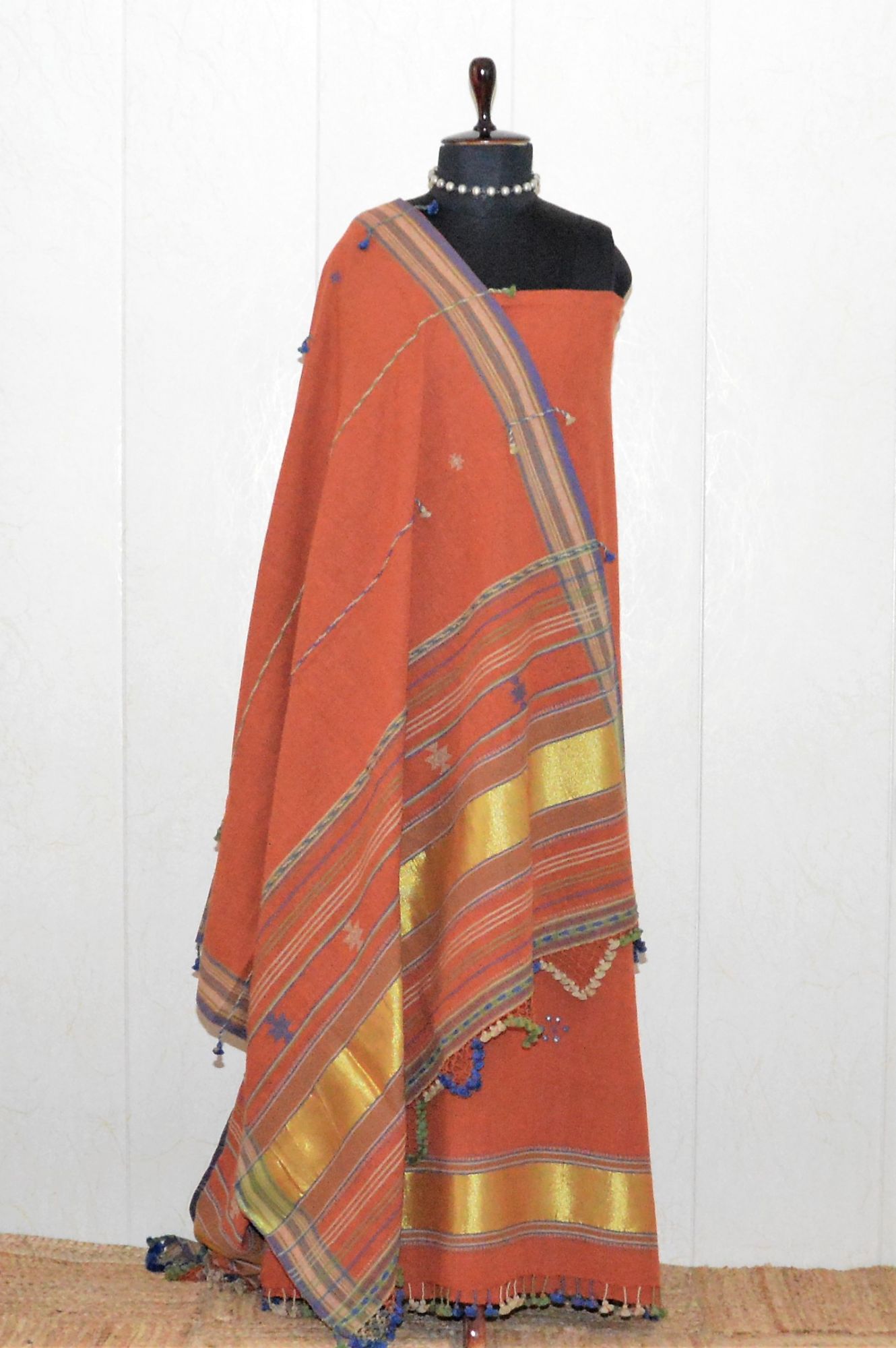 Rust Kala Cotton Bhujodi Suit