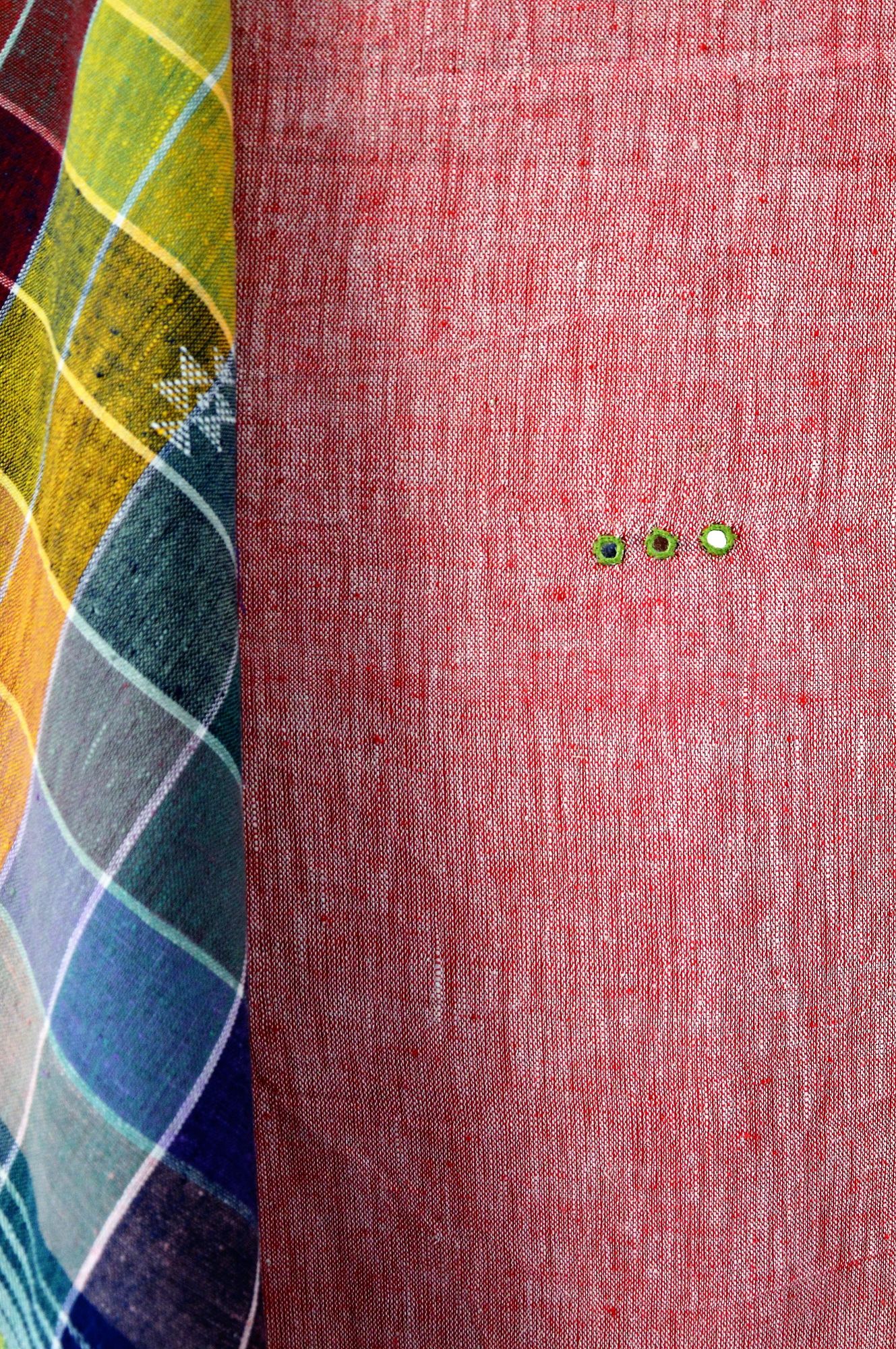 Pink with Multicolored Kala Cotton Bhujodi Suit