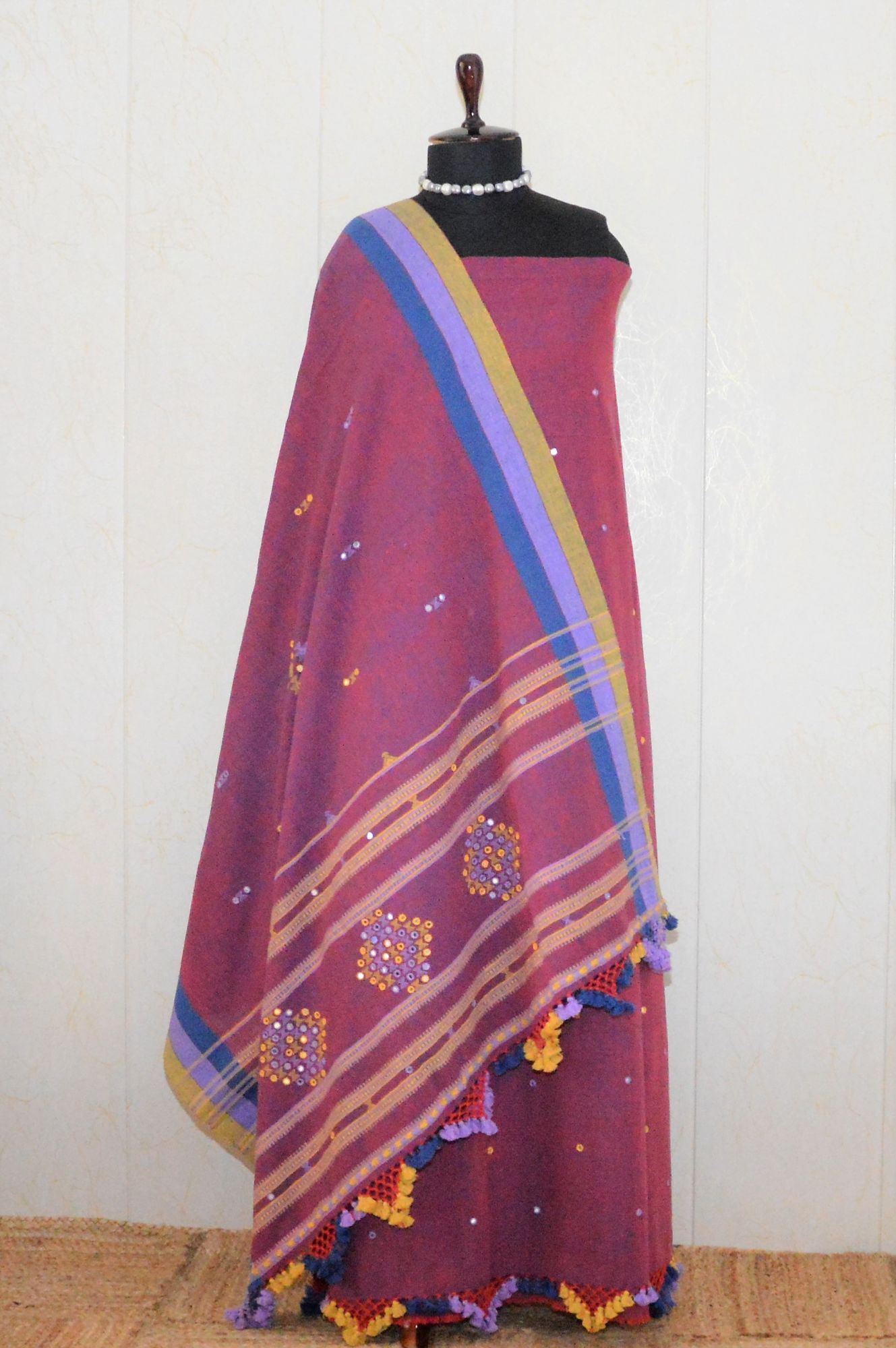Pink Kala Cotton Bhujodi Suit