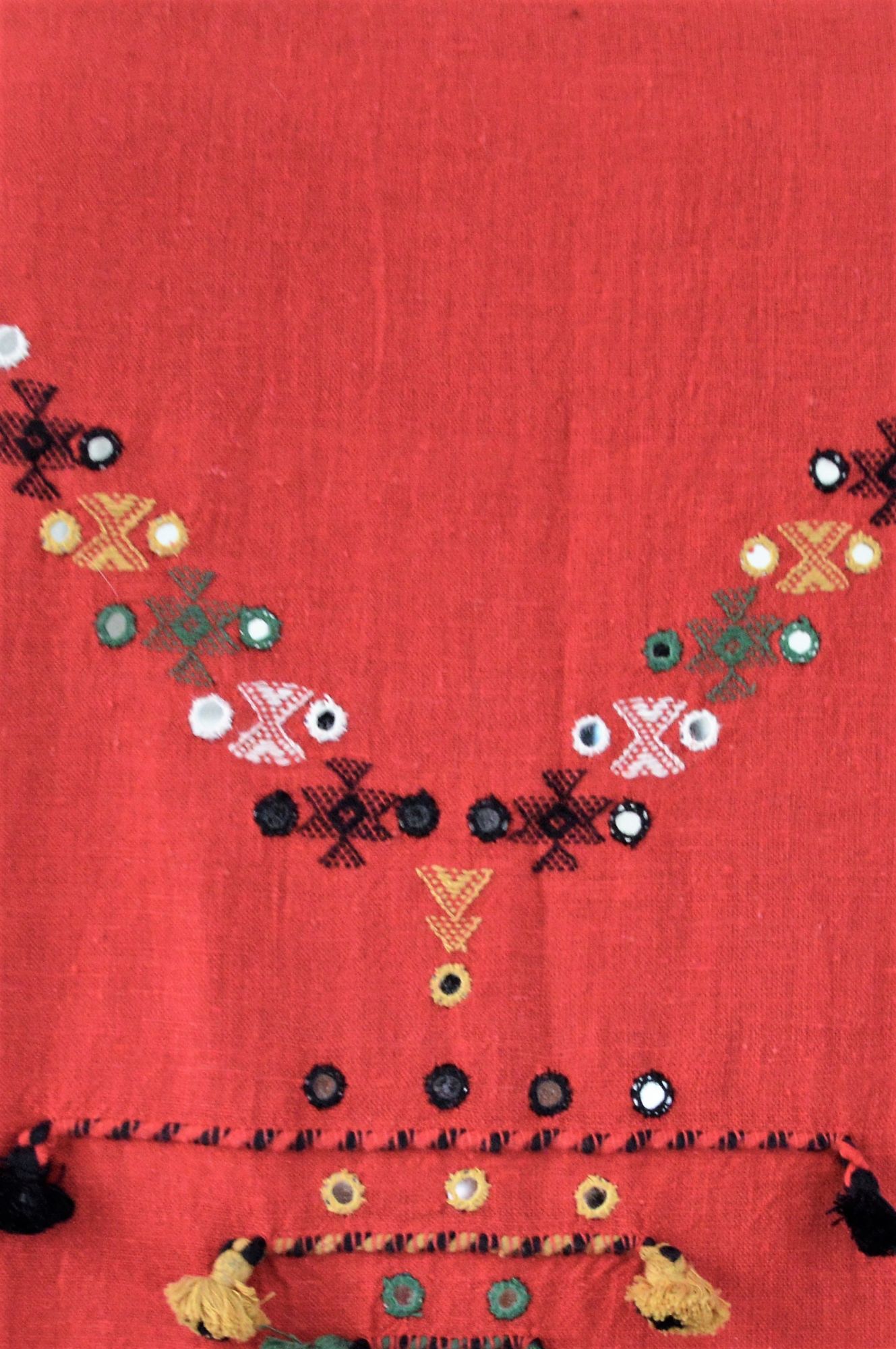 Red Kala Cotton Bhujodi Suit