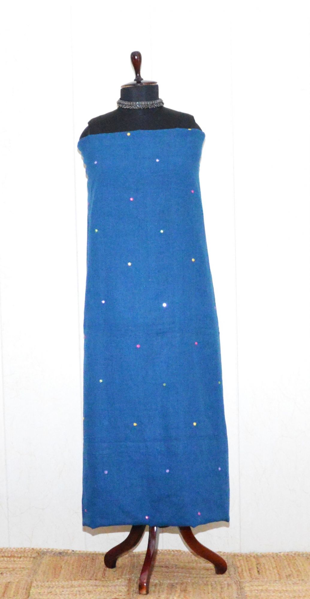 Kala Cotton Bhujodi Suit with Multicolor Dupatta