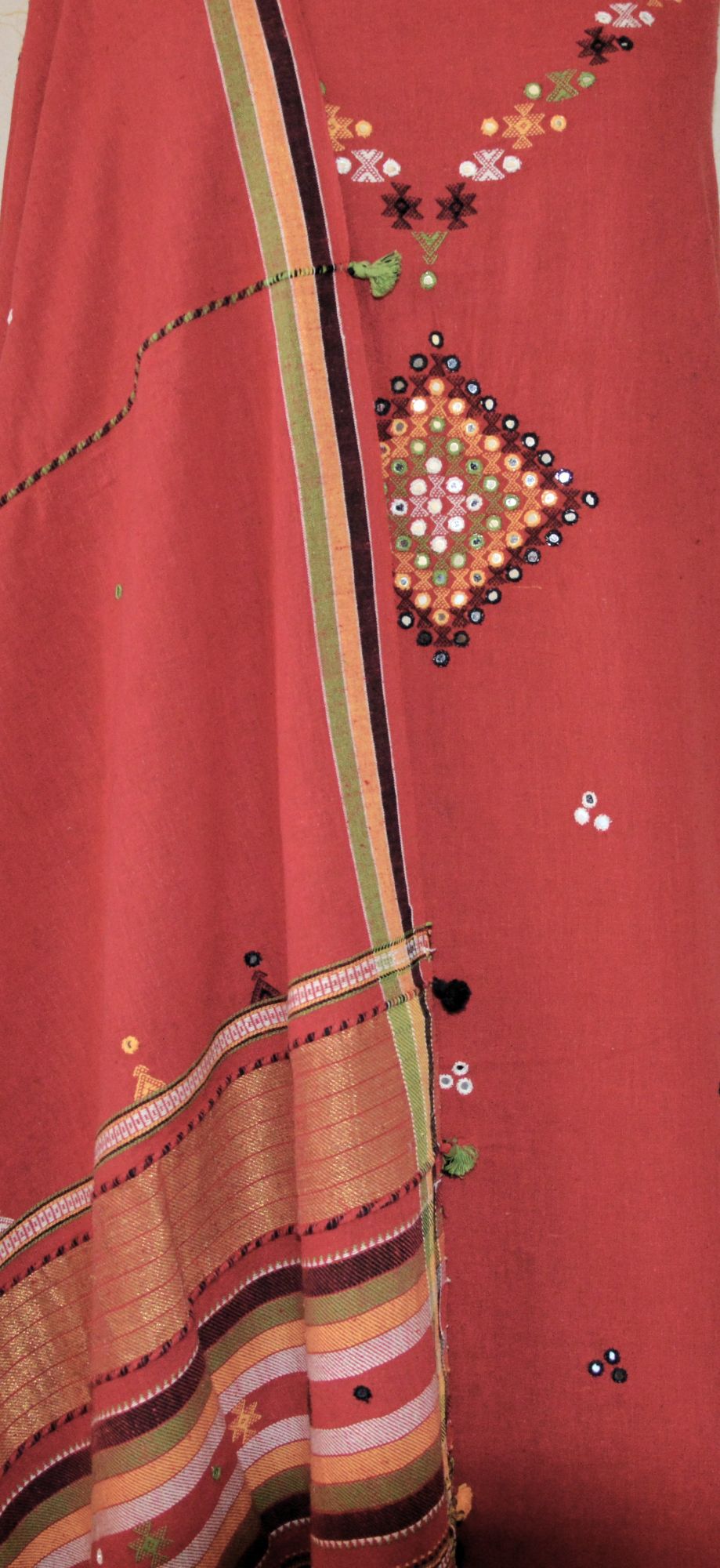 Red Kala Cotton Bhujodi Suit