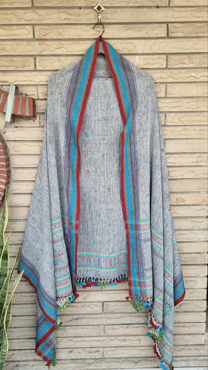 Grey Kala Cotton Bhujodi Suit
