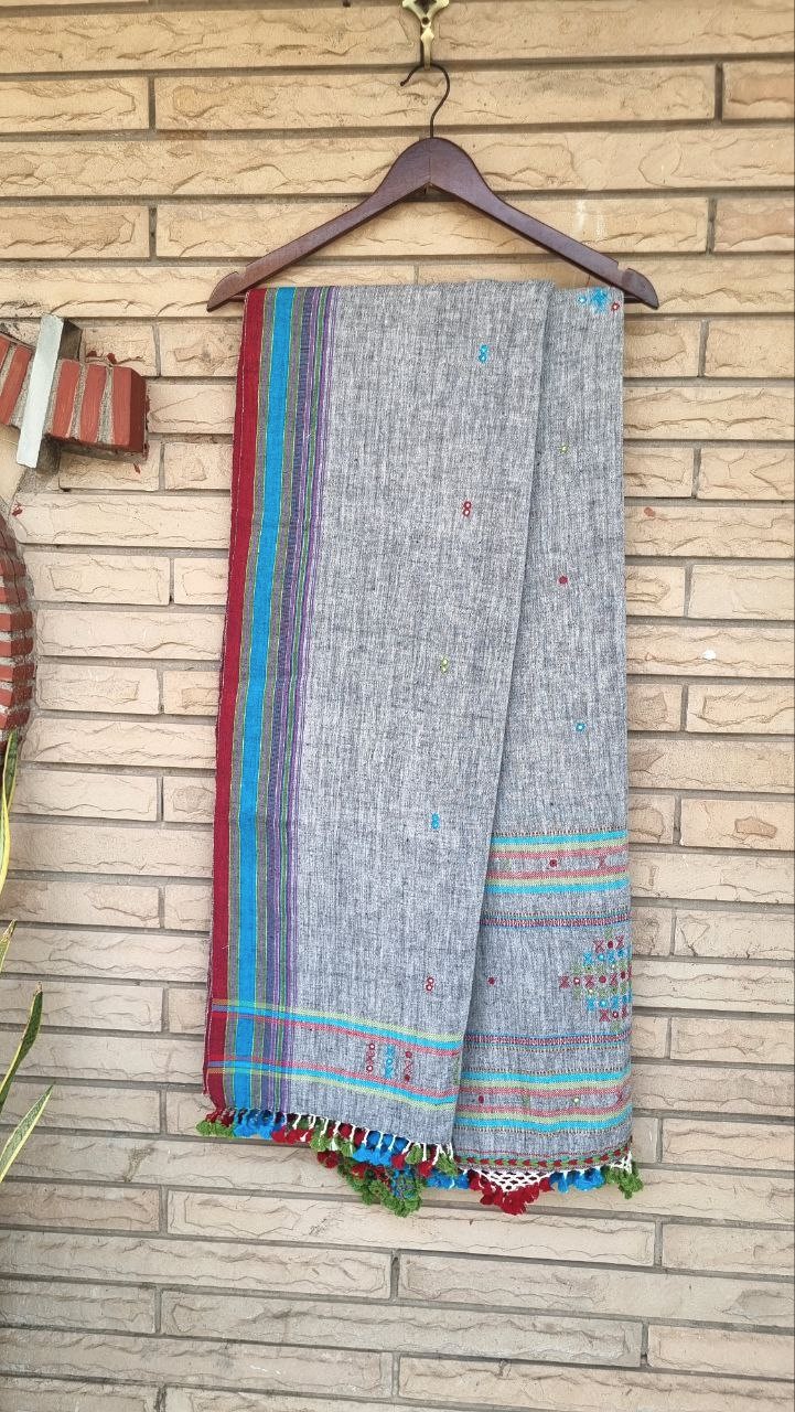 Grey Kala Cotton Bhujodi Suit