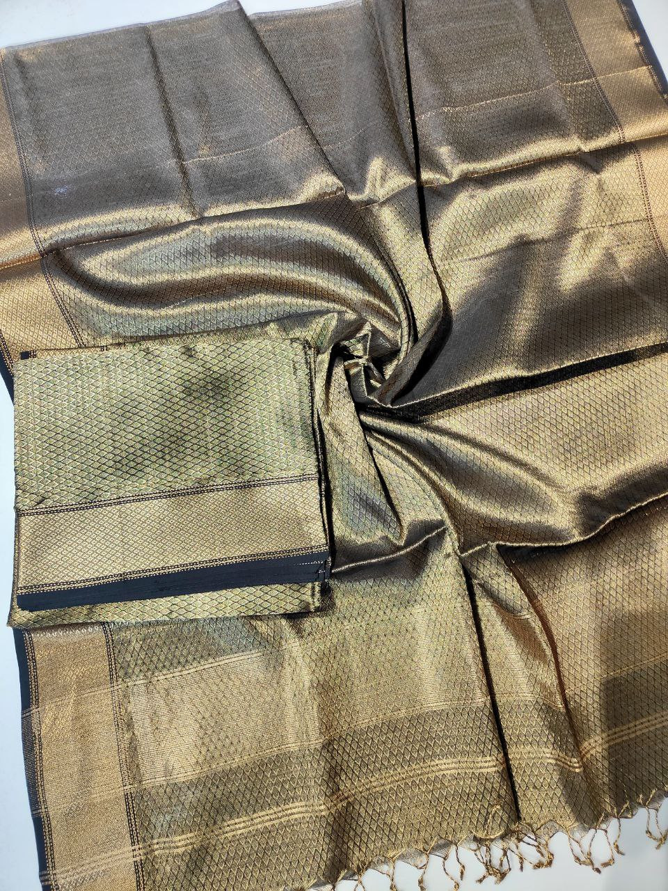 Maheshwari Silk Tissue Top  Dupatta Set