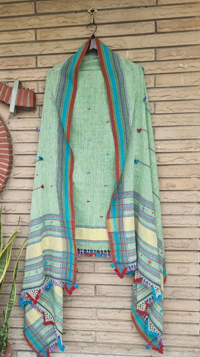 Green Kala Cotton Bhujodi Suit