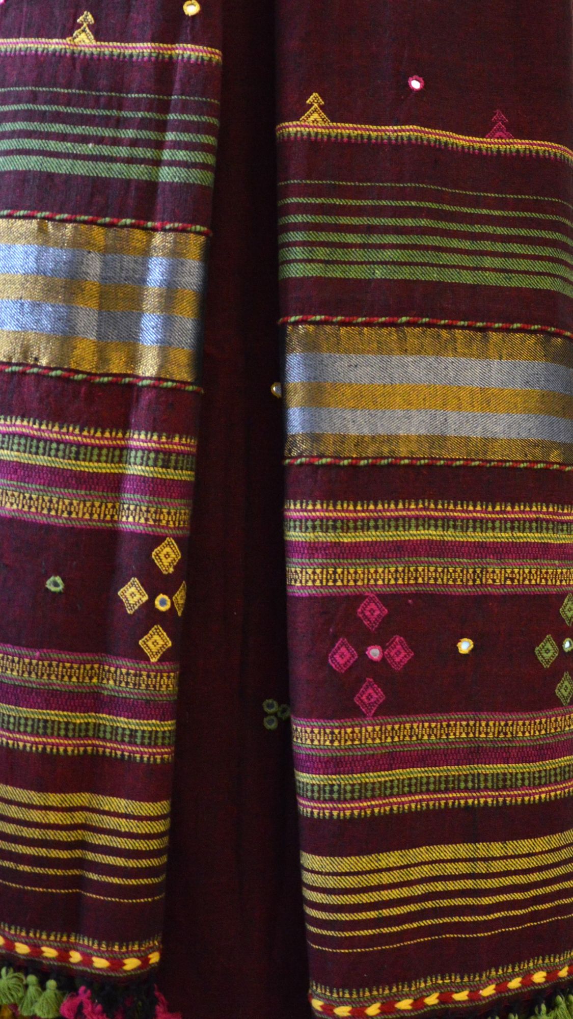 Dark Maroon Kala Cotton Bhujodi Suit