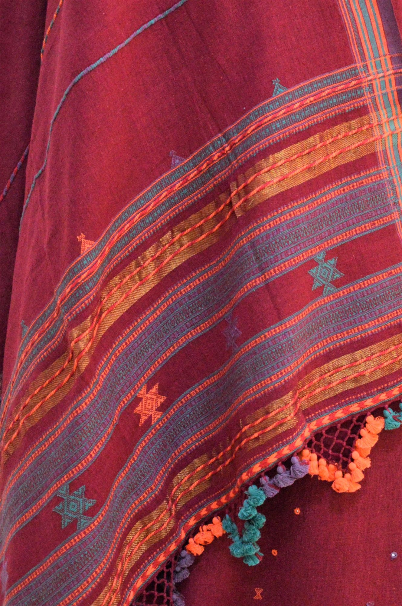 Maroon Kala Cotton Bhujodi Suit