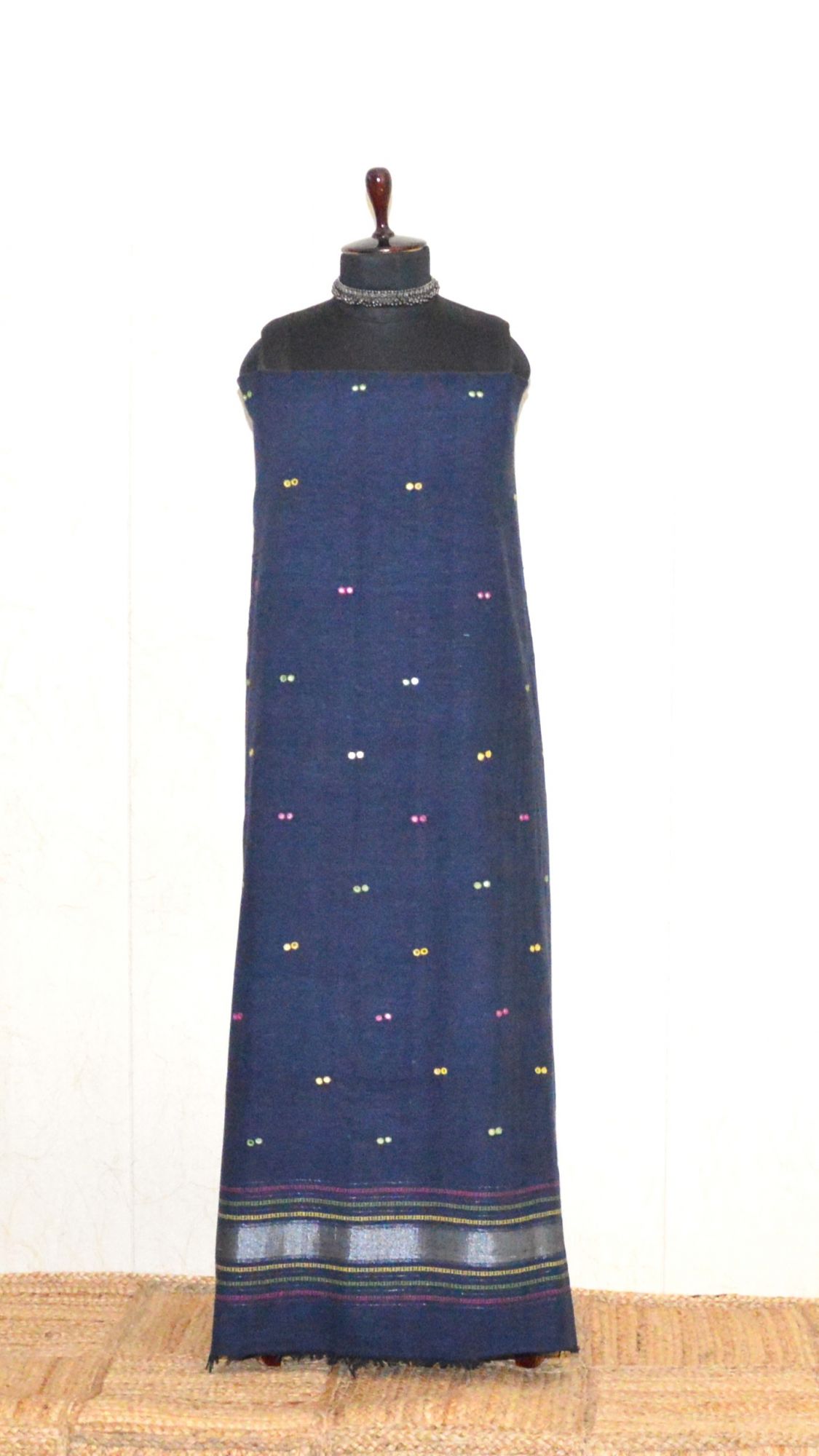Navy Blue Kala Cotton Bhujodi Suit