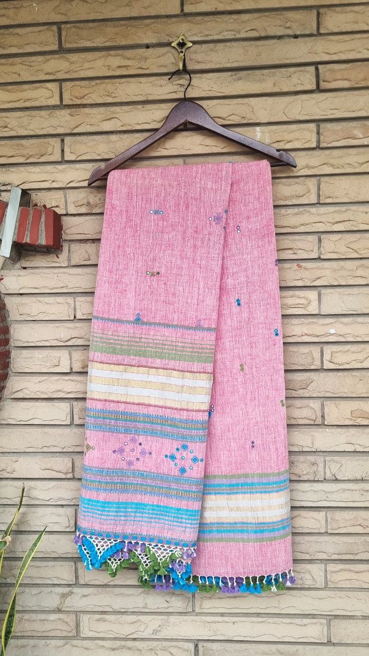 Pink Kala Cotton Bhujodi Suit