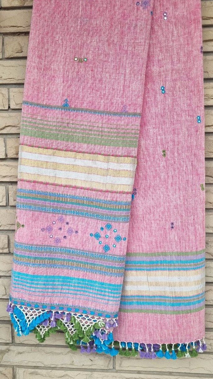 Pink Kala Cotton Bhujodi Suit