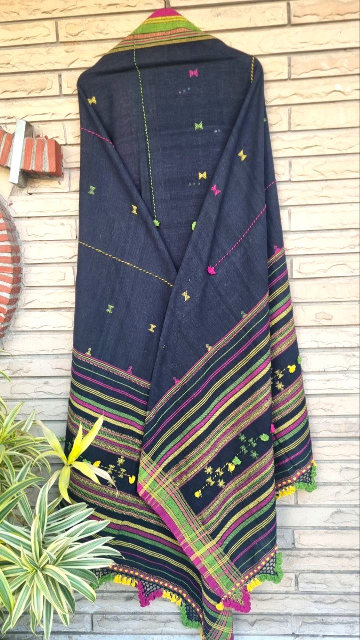 Black Kala Cotton Bhujodi Suit