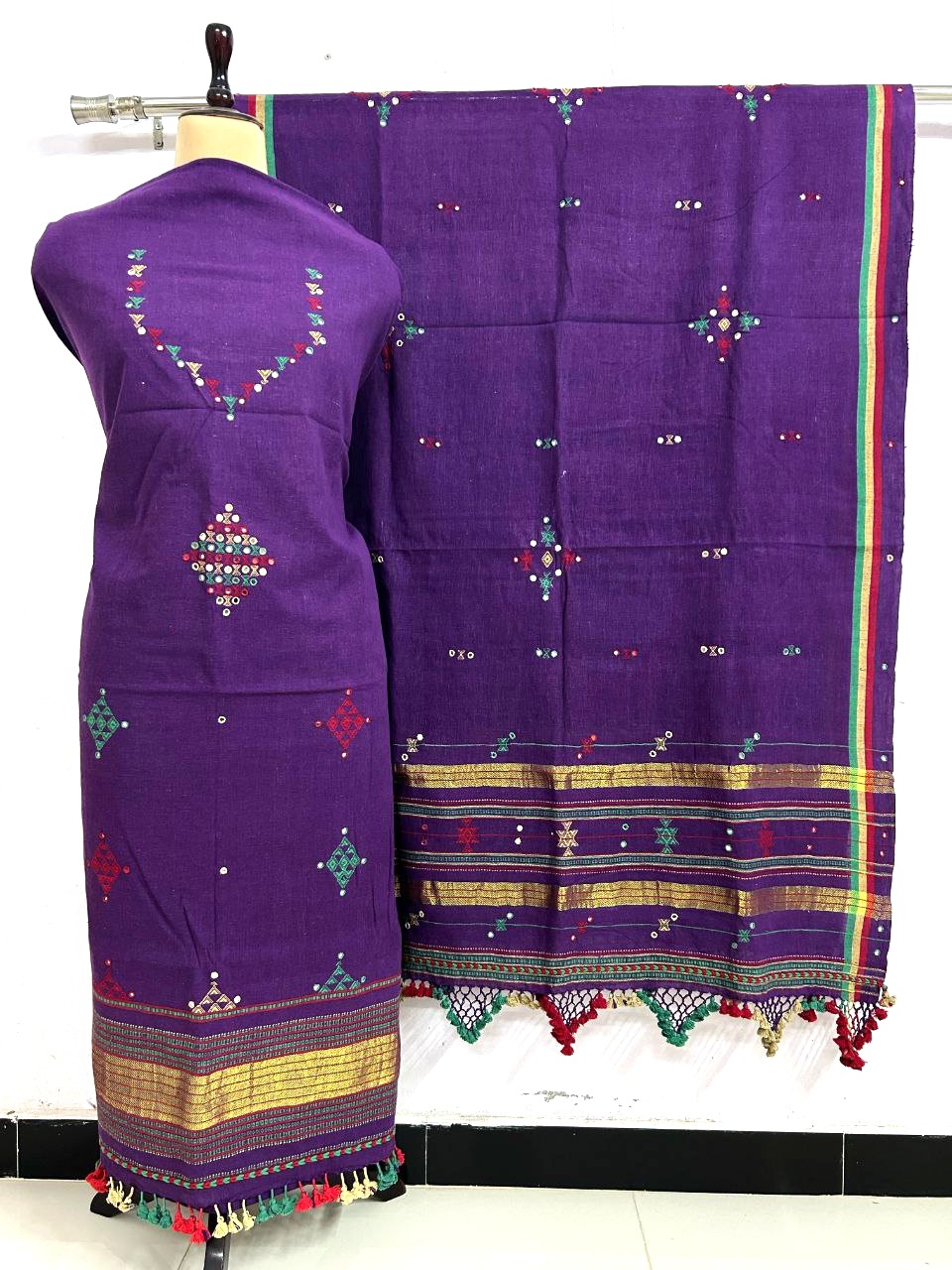 Purple Kala Cotton Suit