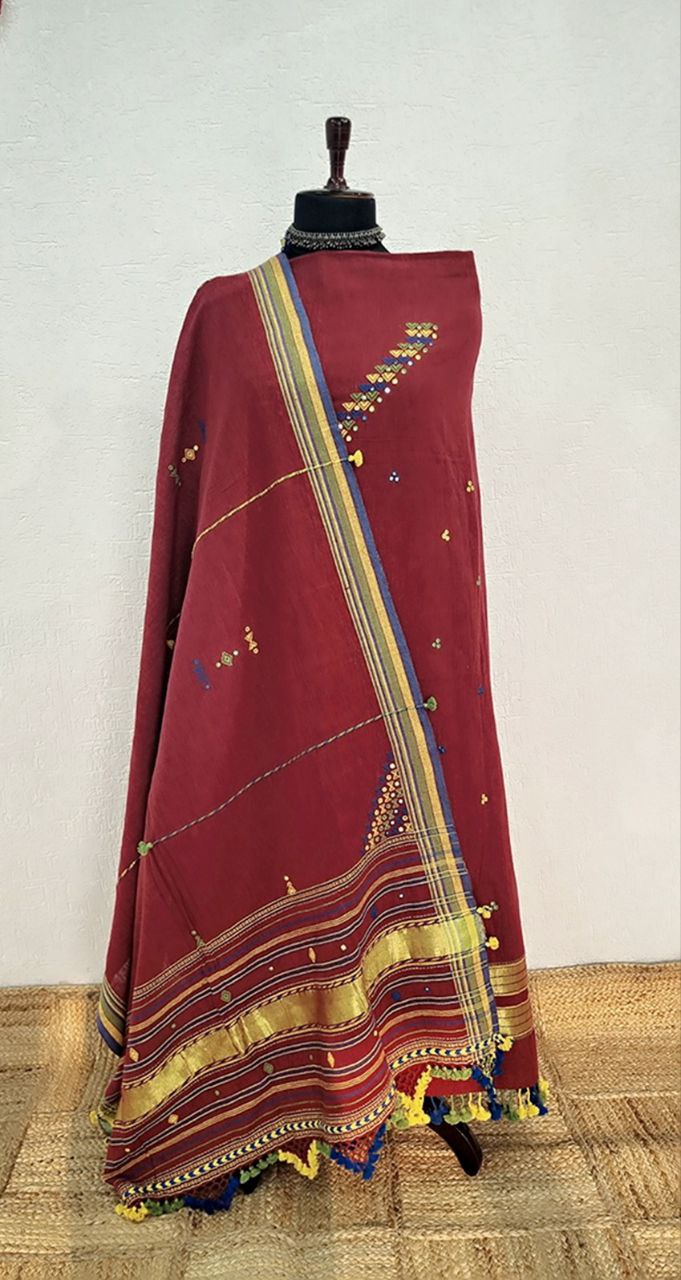 Maroon Kala Cotton Suit