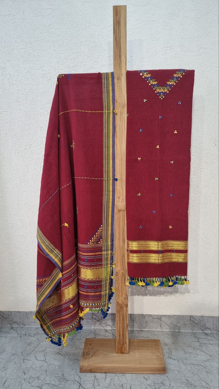 Maroon Kala Cotton Suit