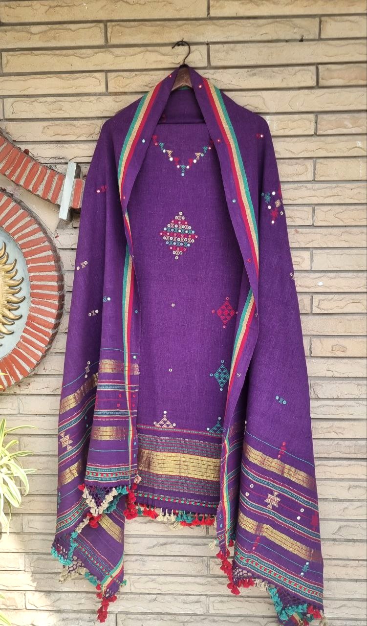Purple Kala Cotton Suit