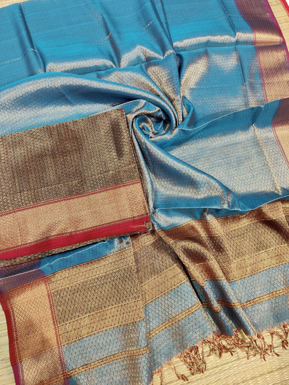 Maheshwari Silk Top Dupatta Set