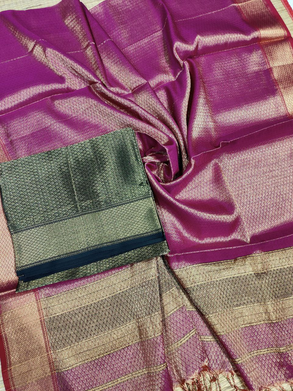 Maheshwari Silk Top Dupatta Set