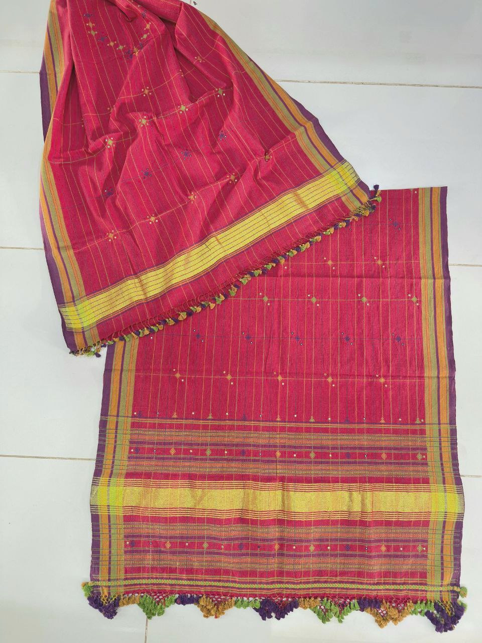 Red Kala Cotton Suit