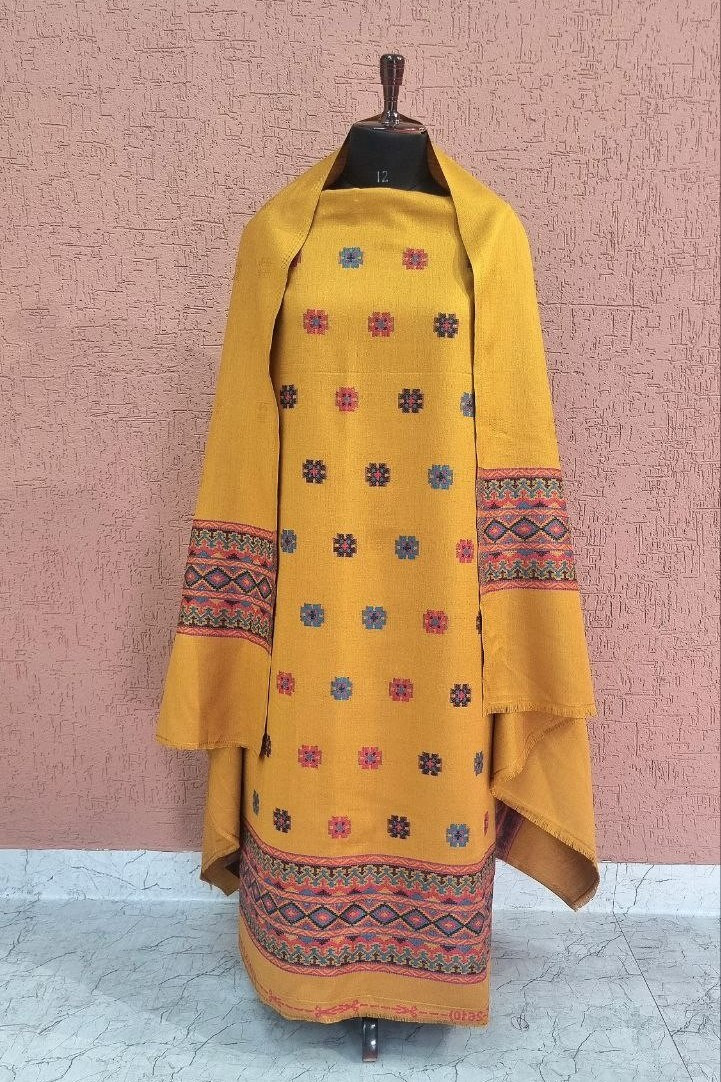 Yellow Mustard Kullu Woolen Suit