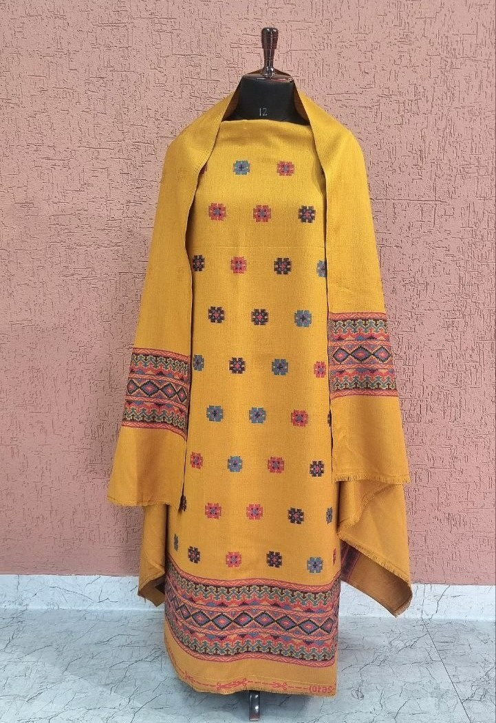 Yellow Mustard Kullu Woolen Suit
