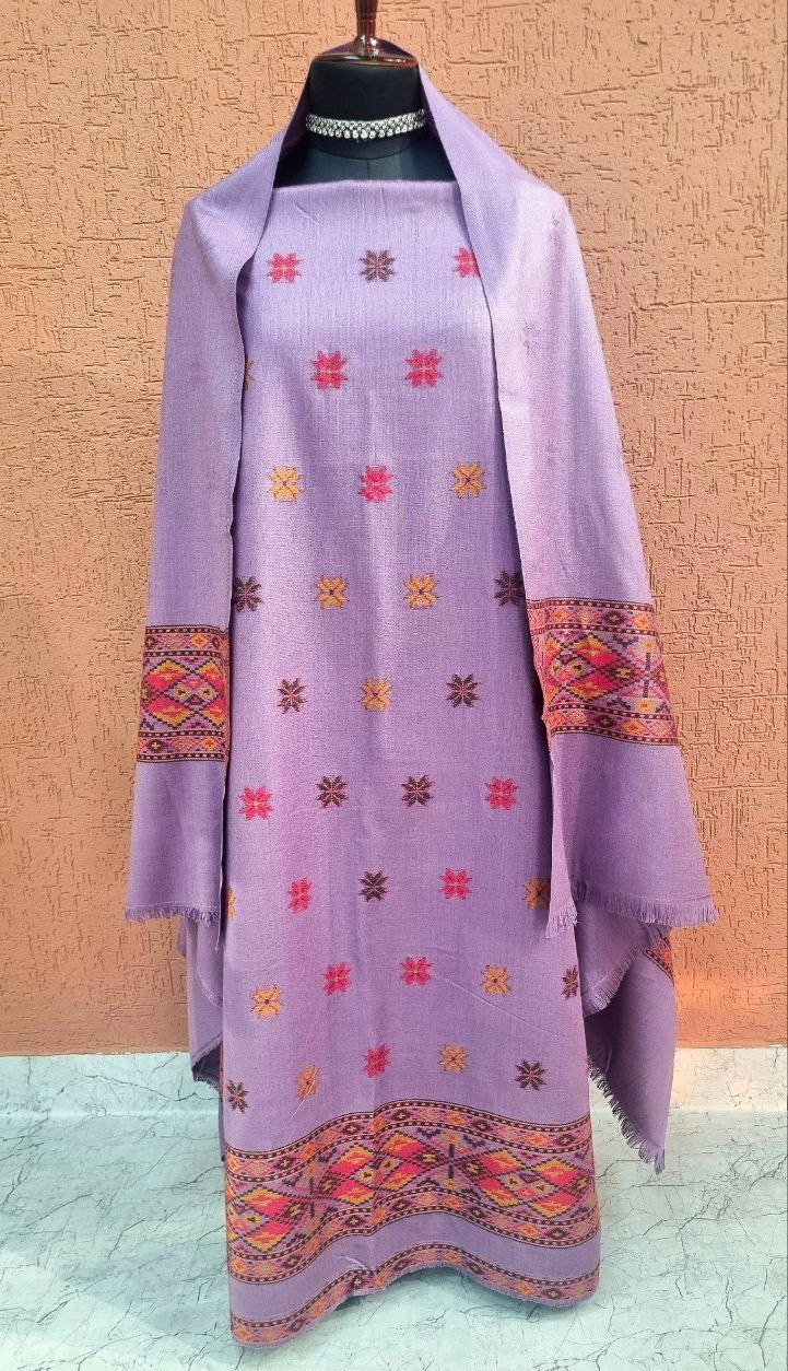 Mauve Kullu Woolen Suit