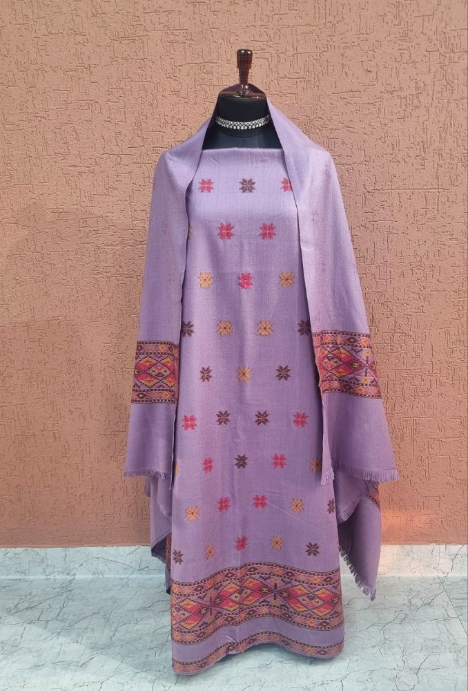 Image of Mauve Kullu Woolen Suit