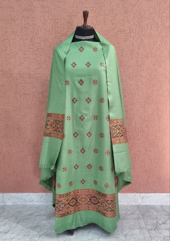Image of Pista Green Kullu Woolen Suit