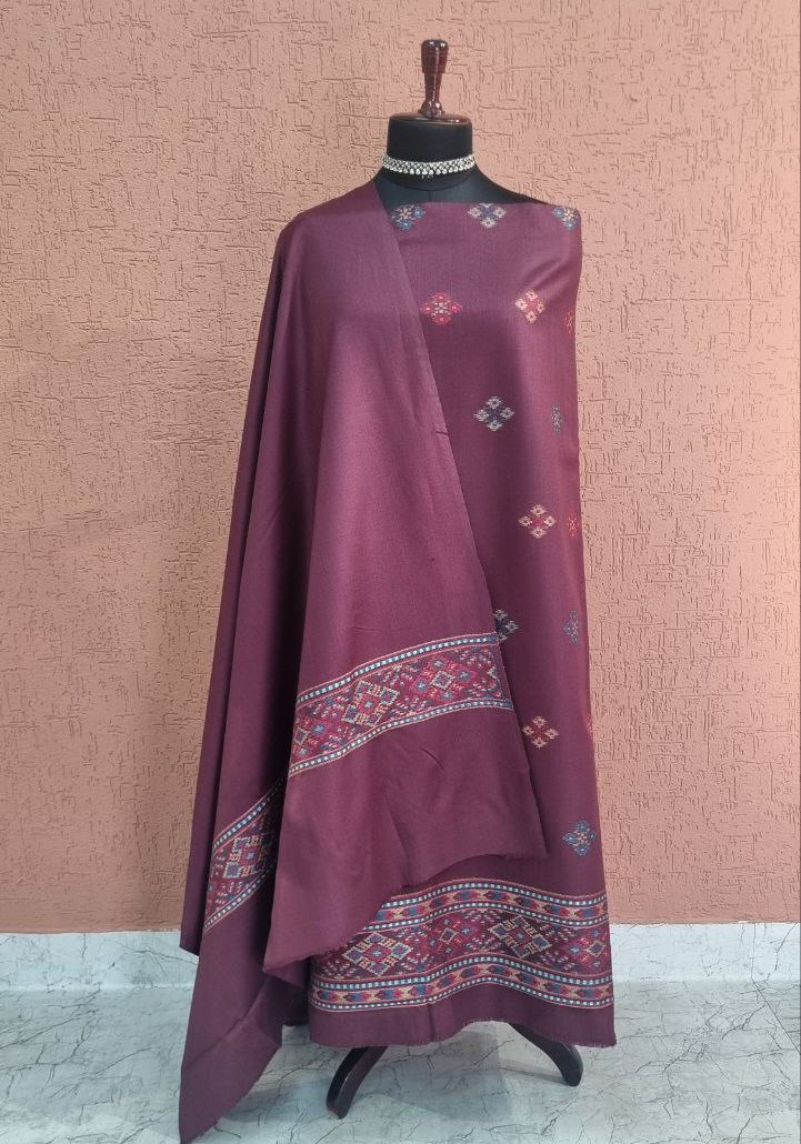 Wine Brown Kullu Woolen Suit