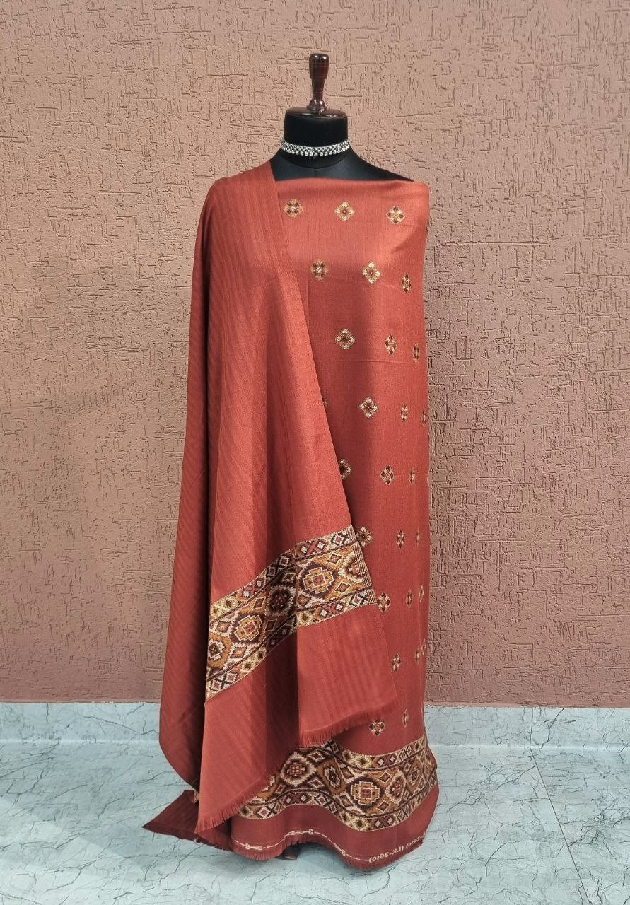 Rust Kullu Woolen Suit