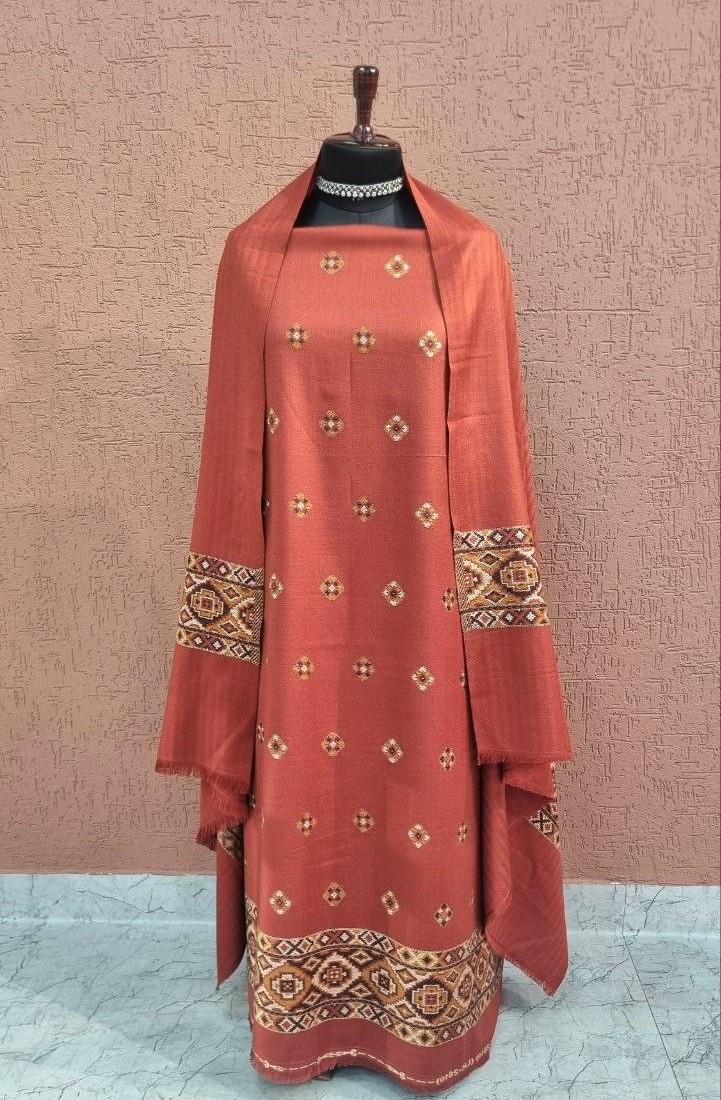 Rust Kullu Woolen Suit