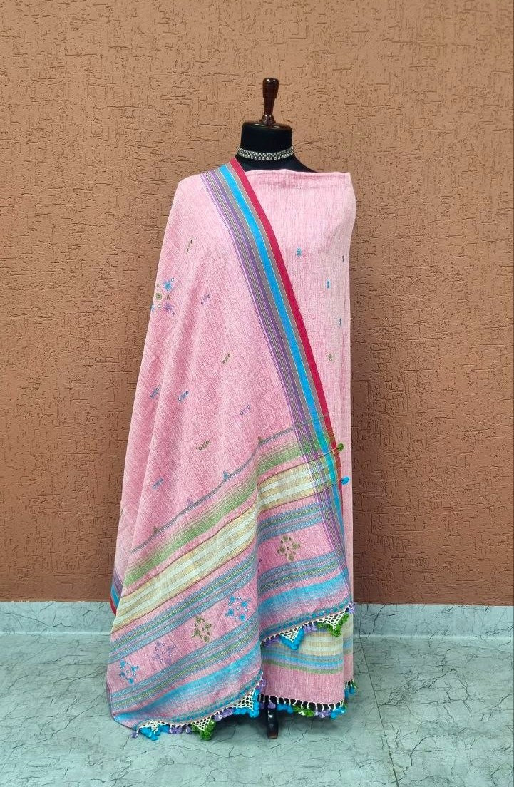 Pink Kala Cotton Bhujodi Suit