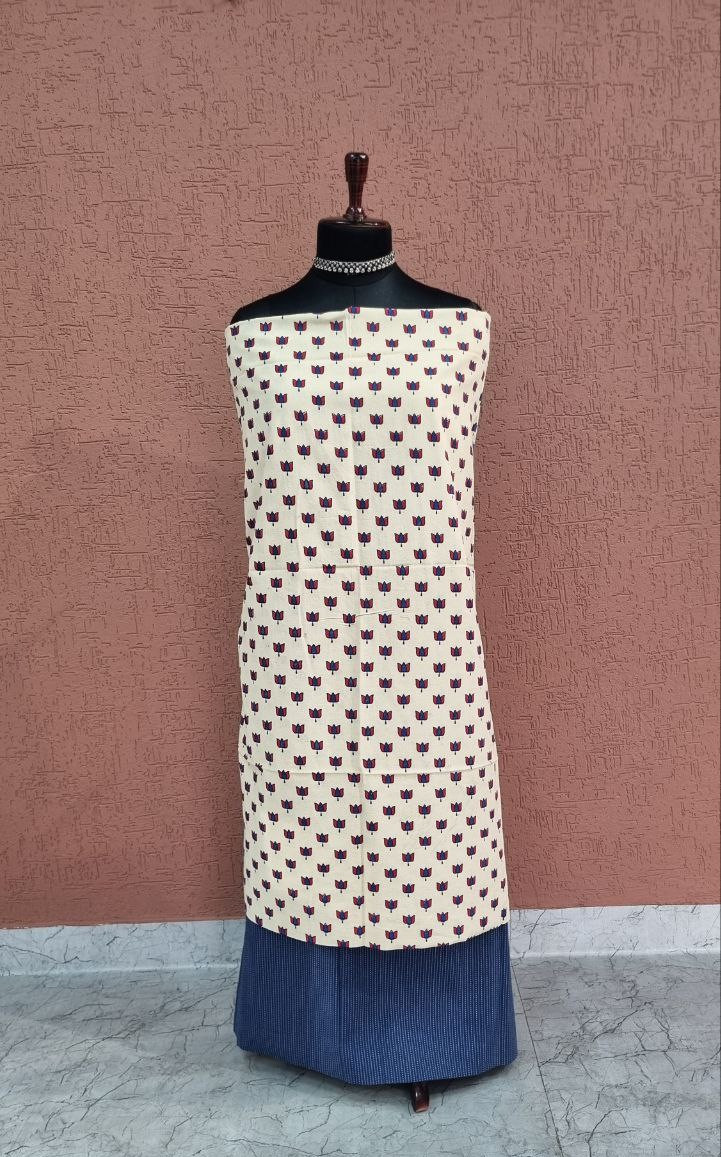 Ivory Indigo Cotton Ajrakh Suit