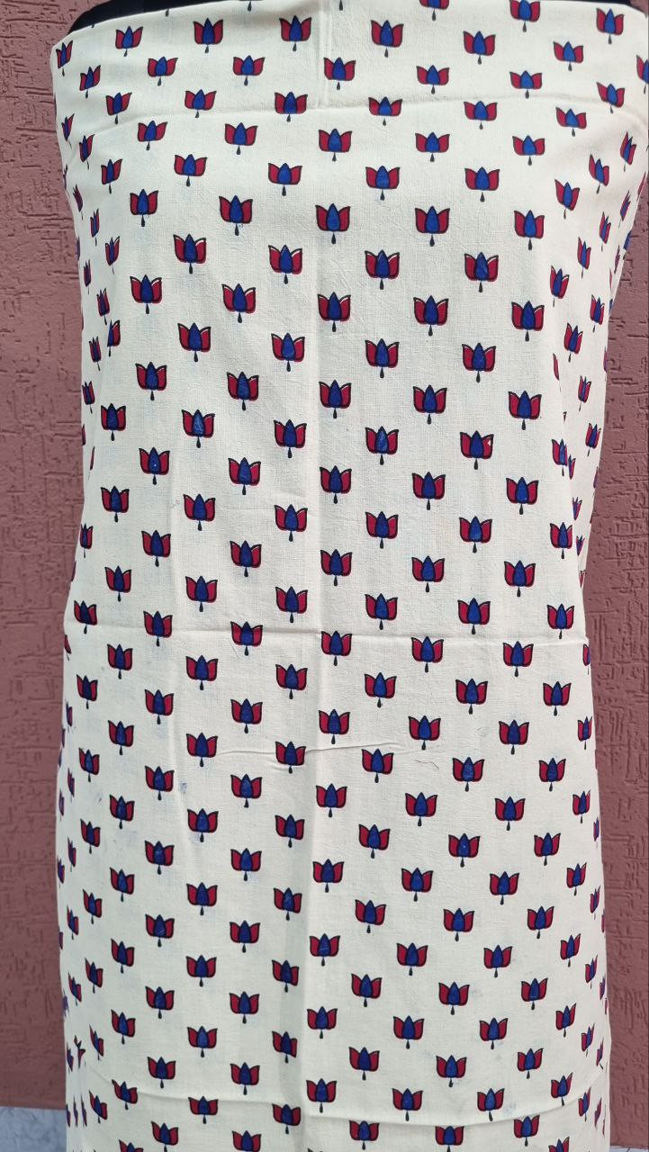 Ivory Indigo Cotton Ajrakh Suit