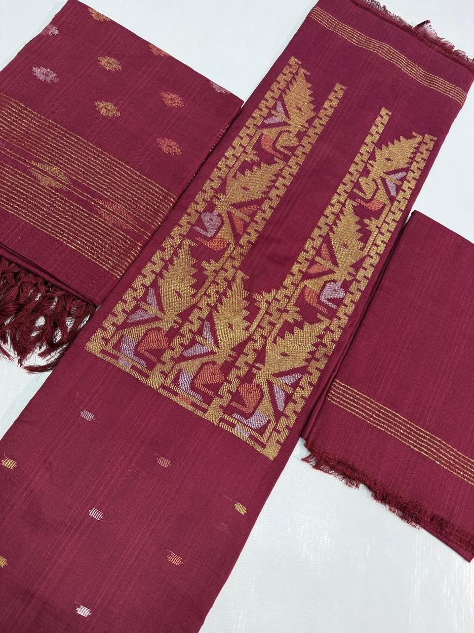 Pink Dhakai Jamdani Suit
