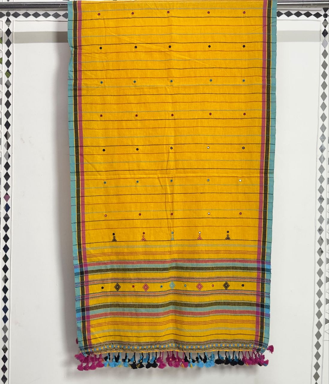 Yellow Kala Cotton Stole