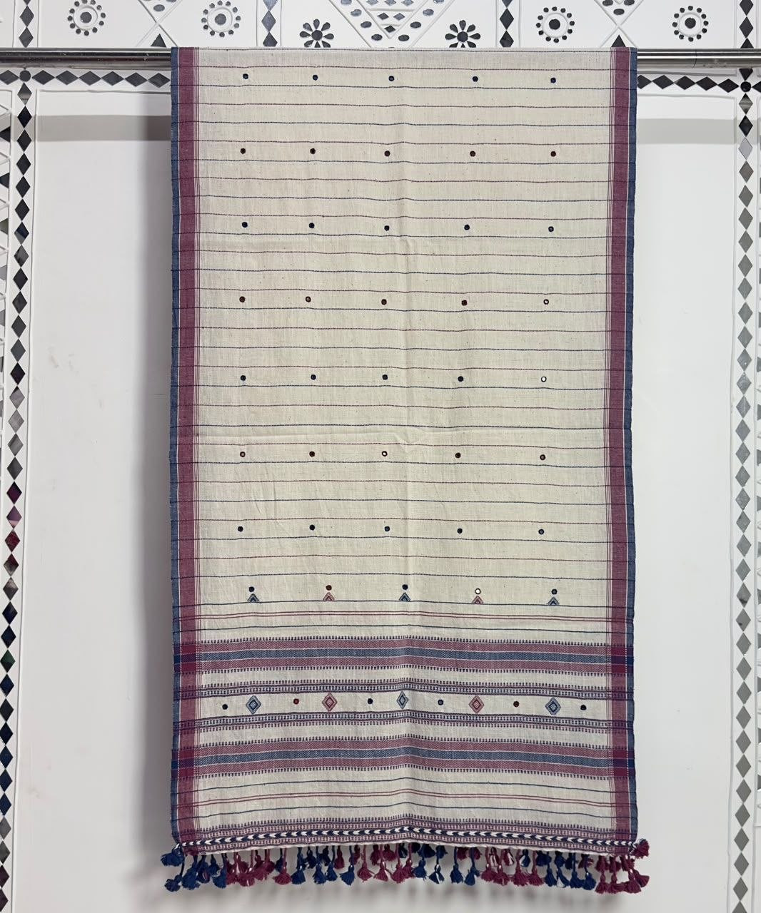 Off white Kala Cotton Stole