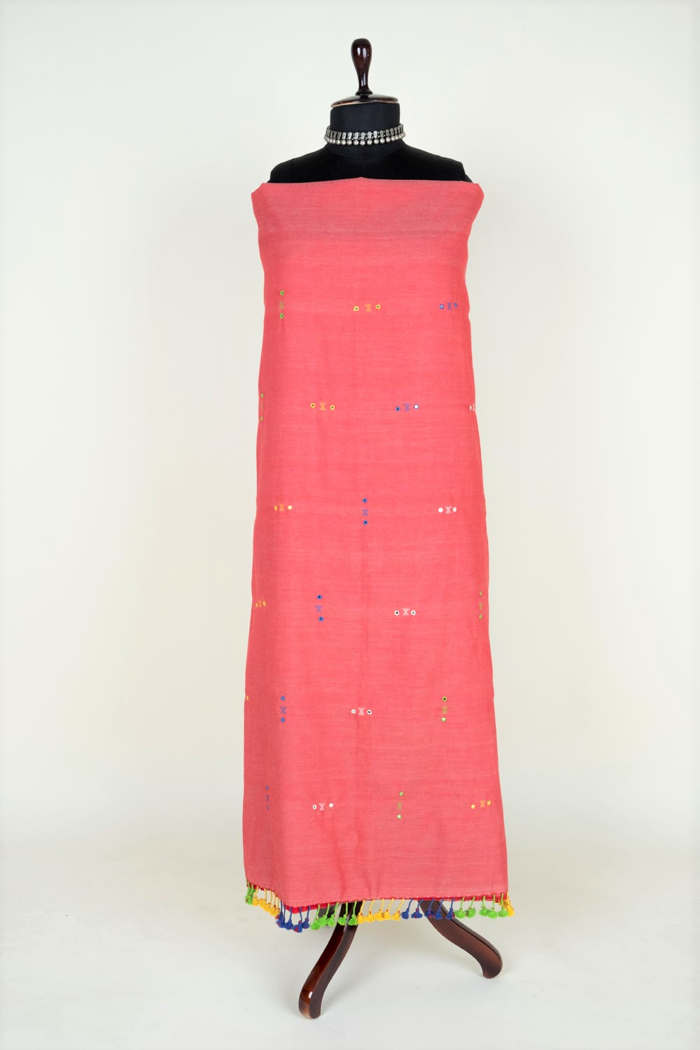 Pink Fine Cotton Bhujodi Suit