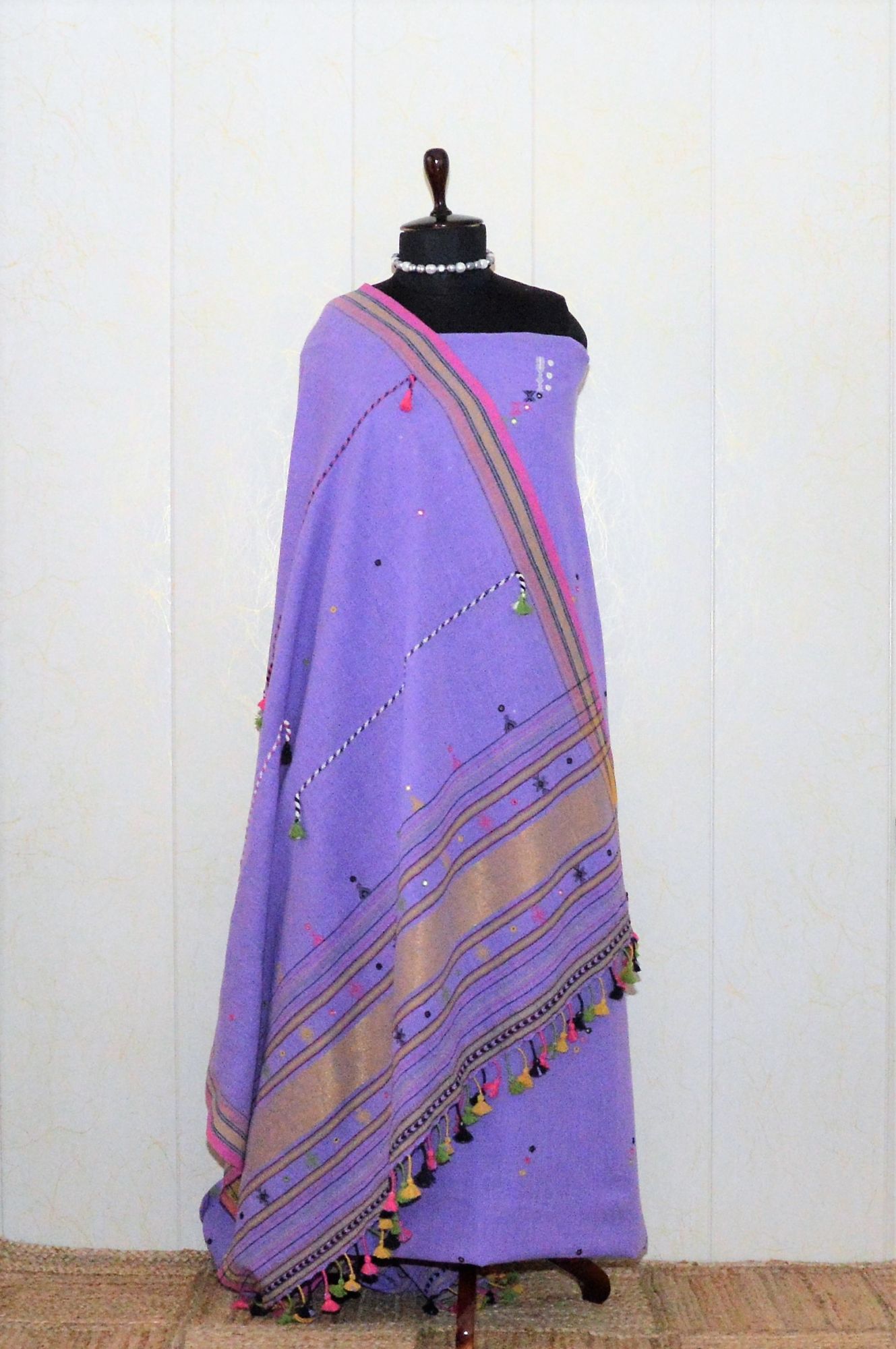 Lavender Kala Cotton Bhujodi Suit