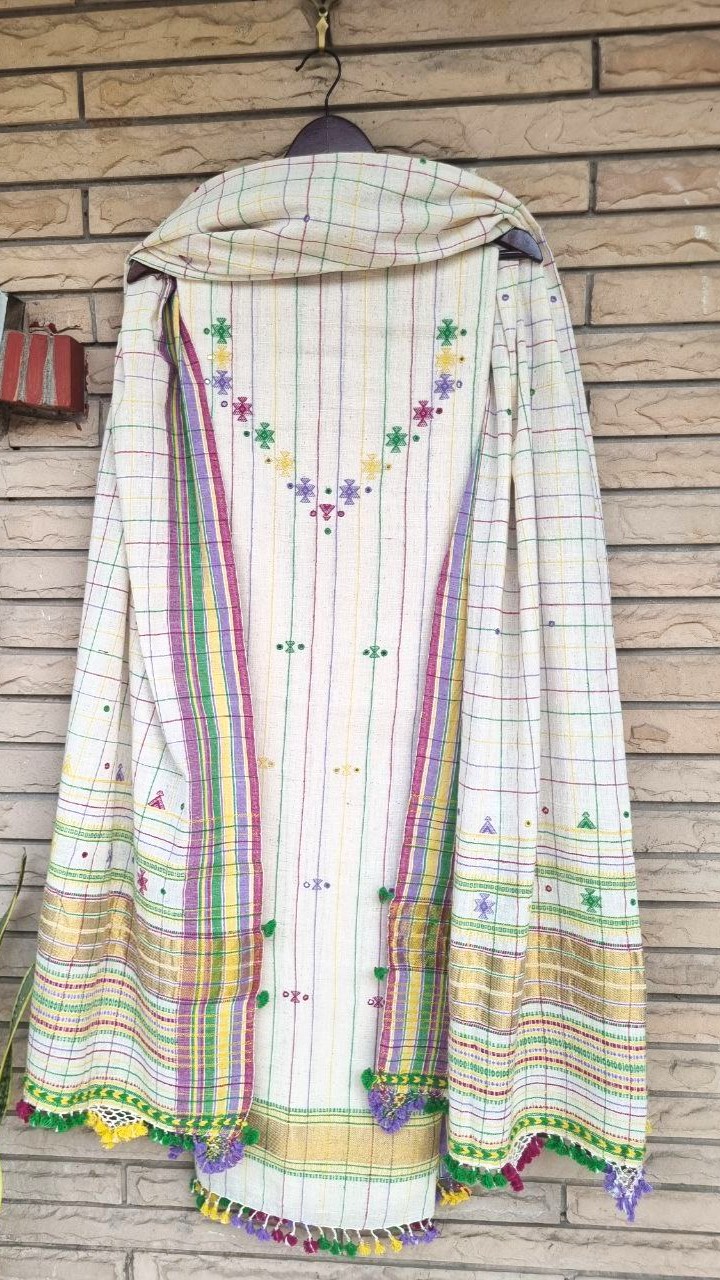 Off White Kala Cotton Bhujodi Suit